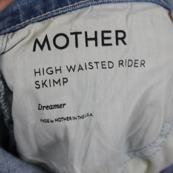 Mother Jeans Womens 24 High Waisted Rider Skimp Dreamer Straight Leg Distressed - Picture 9 of 16
